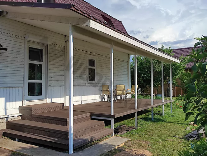 Терраса к дому из ДПК